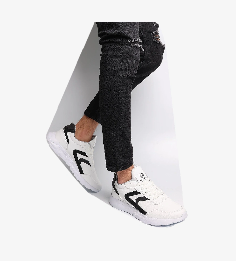 Wolden Erkek Beyaz Ortopedik Günlük Yürüyüş Spor Sneaker Ayakkabı Wldn-908 - Görsel 1