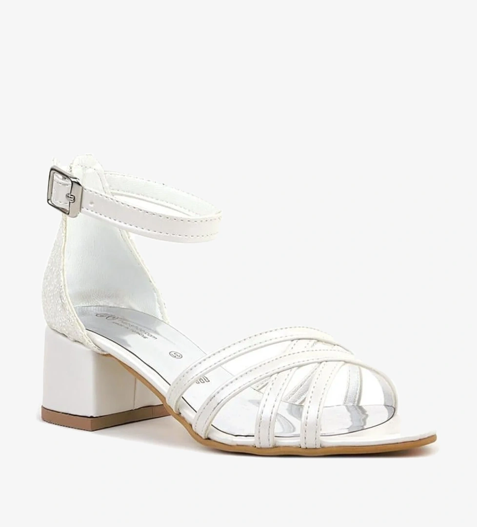 Hapshoe Kids Belle Sedef Kalın Topuklu Kız Çocuk Abiye Ayakkabı model görseli