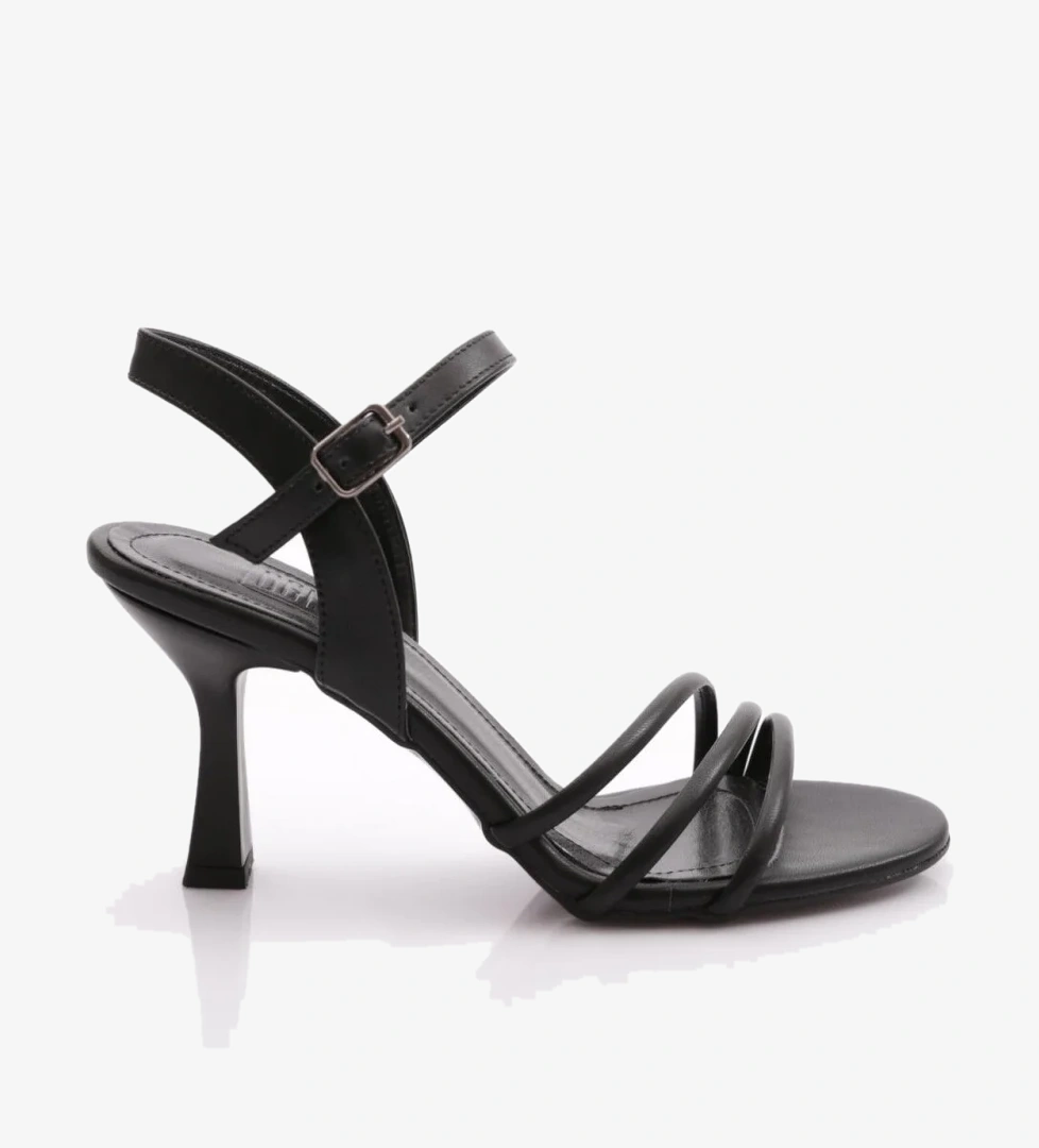 923 Kadin Şeritli Topuklu Ayakkabi