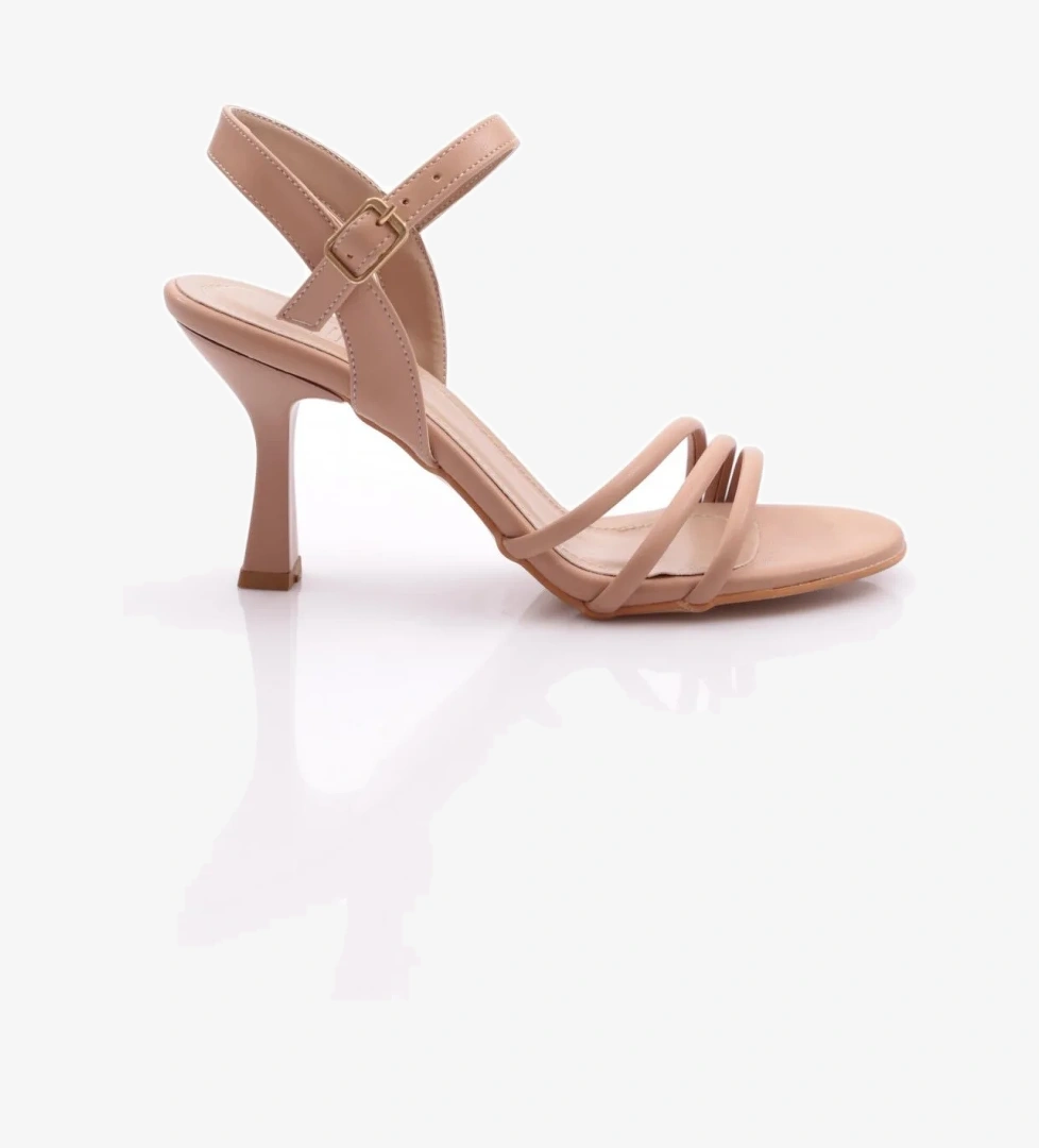 923 Kadin Şeritli Topuklu Ayakkabi