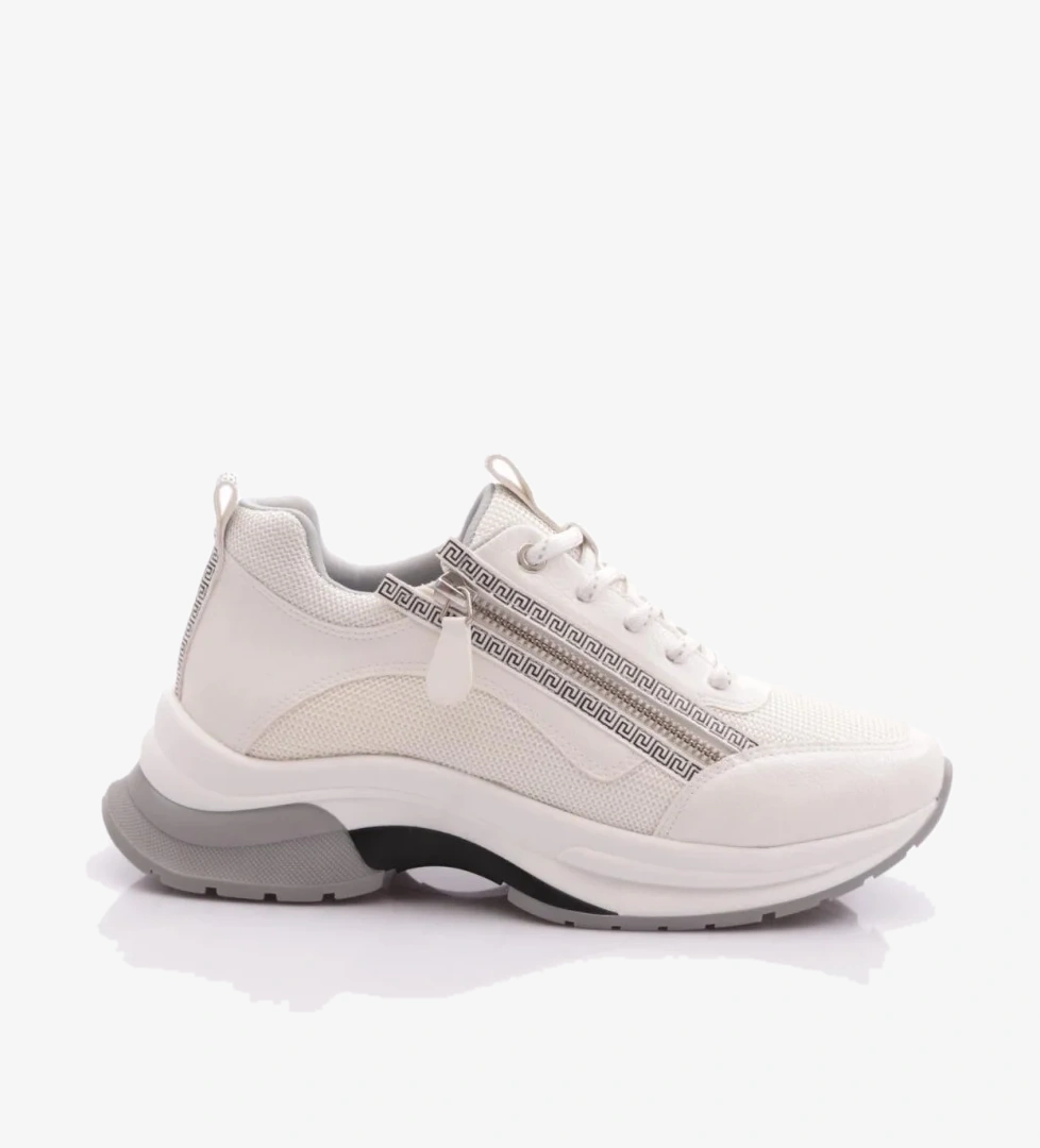 30164 Kadin Bağcikli Fermuarli Spor Ayakkabi