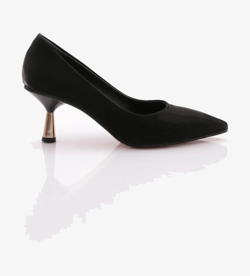 DGN 340-1 Kadin Sivri Burun Parmak Dekolteli Topuklu Ayakkabi