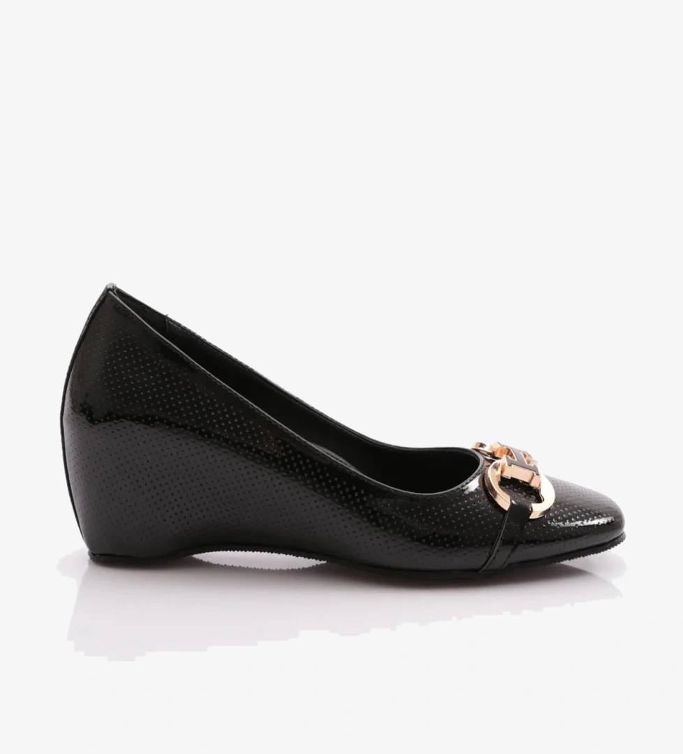 Dgn Dgn Siyah 24362 Kadin Tokali Dolgu Topuklu Ayakkabi Topuklu Ayakkabı | Flo Siyah - 1. görsel