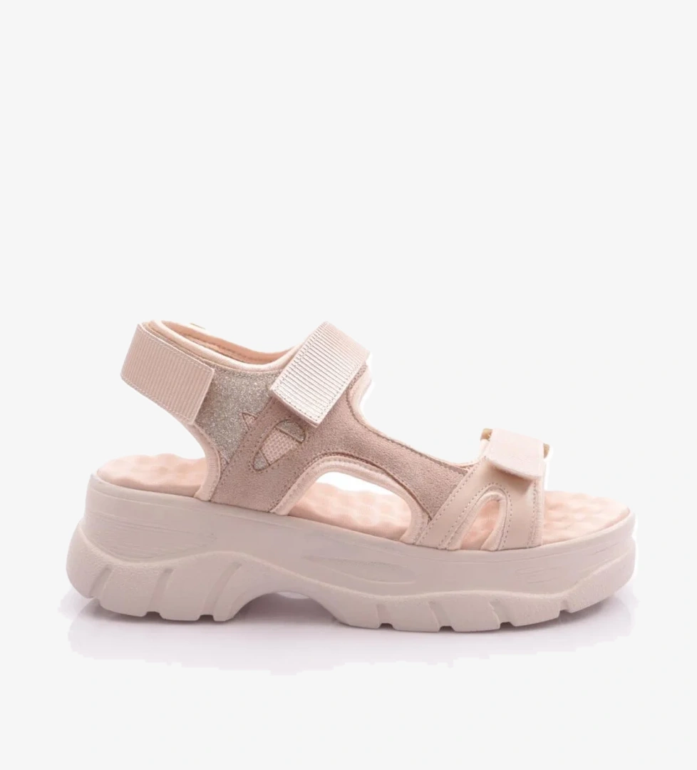 4740-22Y Kadin Kalin Taban Cirtli Sandalet