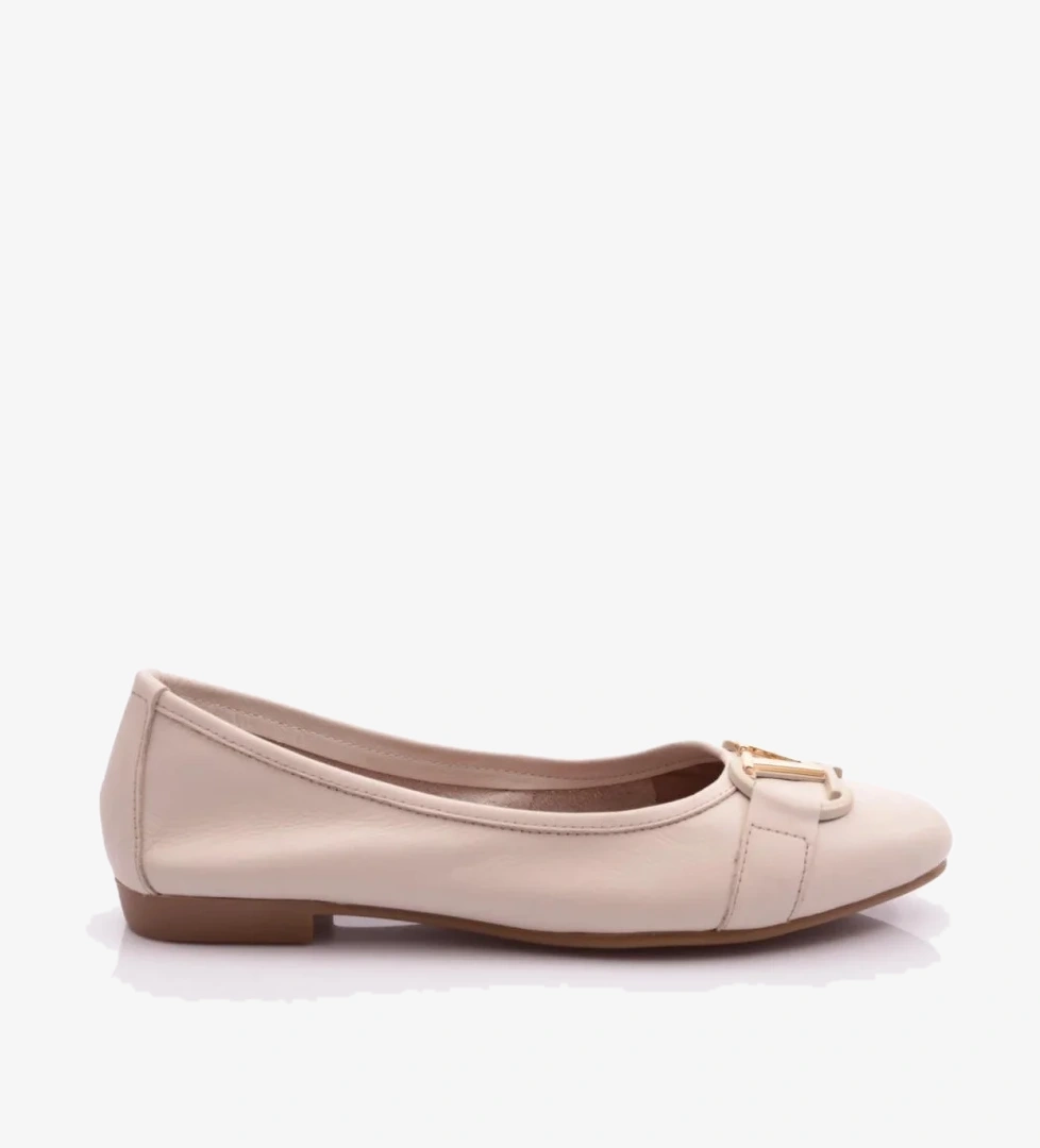 24057V Kadin V Tokali Aksesuarli Babet