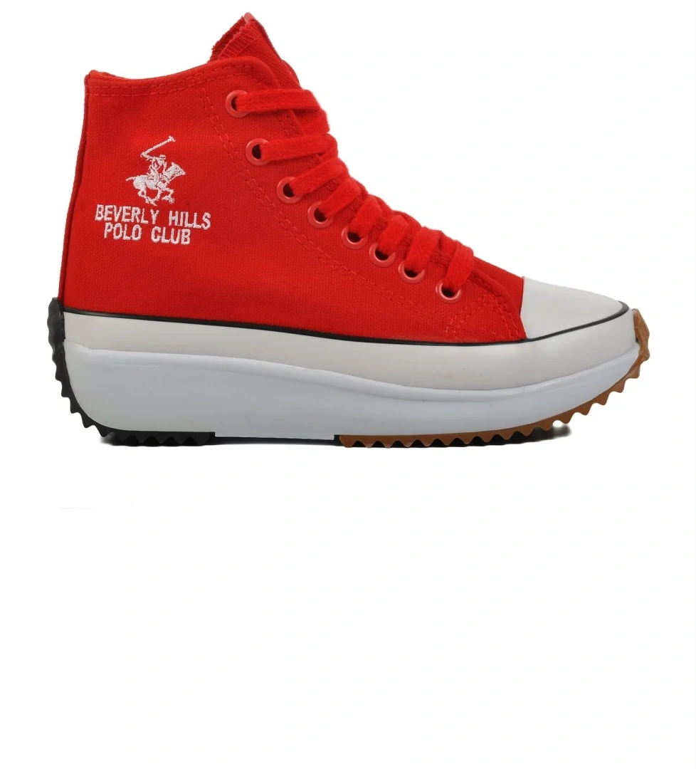 PO-30100 Kırmızı Unisex Hi Sneaker