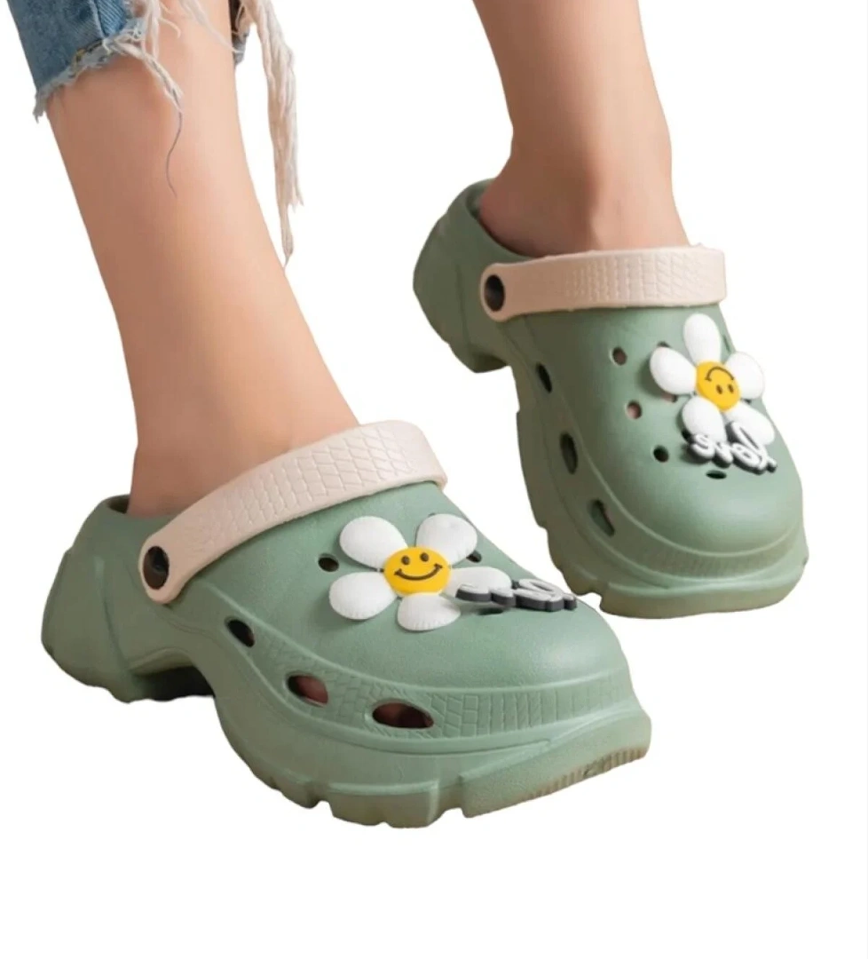 Yüksek Rahat Taban Kadın Sandalet SU YEŞİLİ