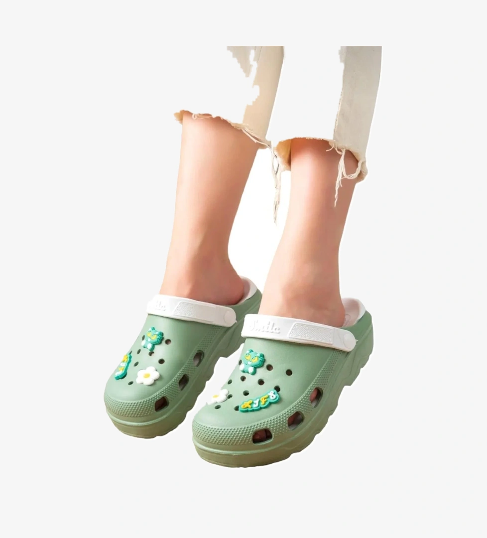 Rahat Taban Eva Kadın Sandalet SU YEŞİLİ