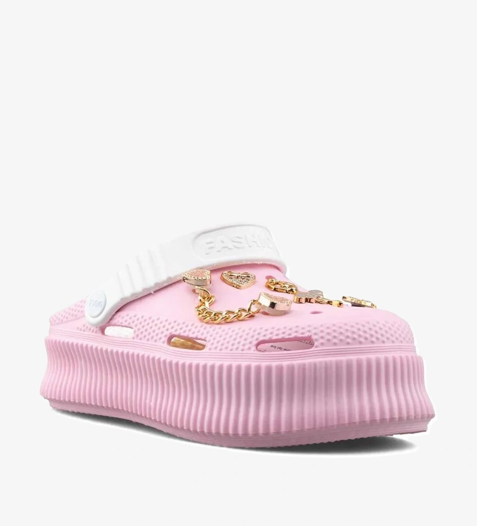 Twingo 312 Pembe Kadın Taşlı Terlik - Görsel 1