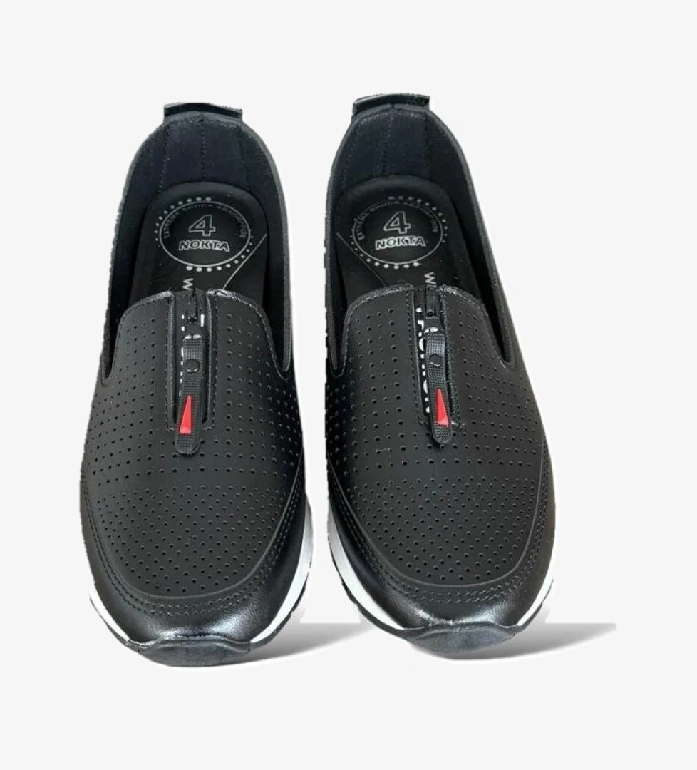 Liger Ortopedik Nefes Alır Günlük Babet Ayakkabı Bej Si̇yah model görseli