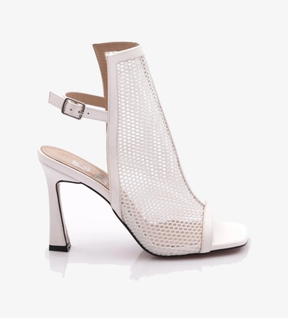 6902 Kadin Arkadan Bağlamali Topuklu Abiye Ayakkabi