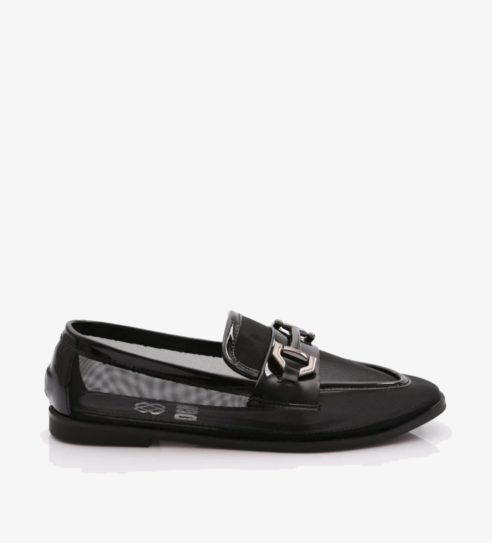 6375 Kadin Metal Aksesuarli Babet - Görsel 1