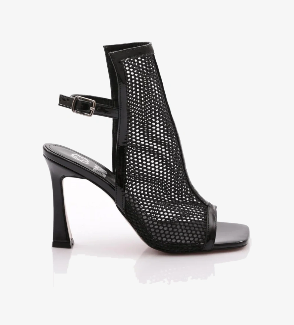 6902 Kadin Arkadan Bağlamali Topuklu Abiye Ayakkabi - Görsel 1