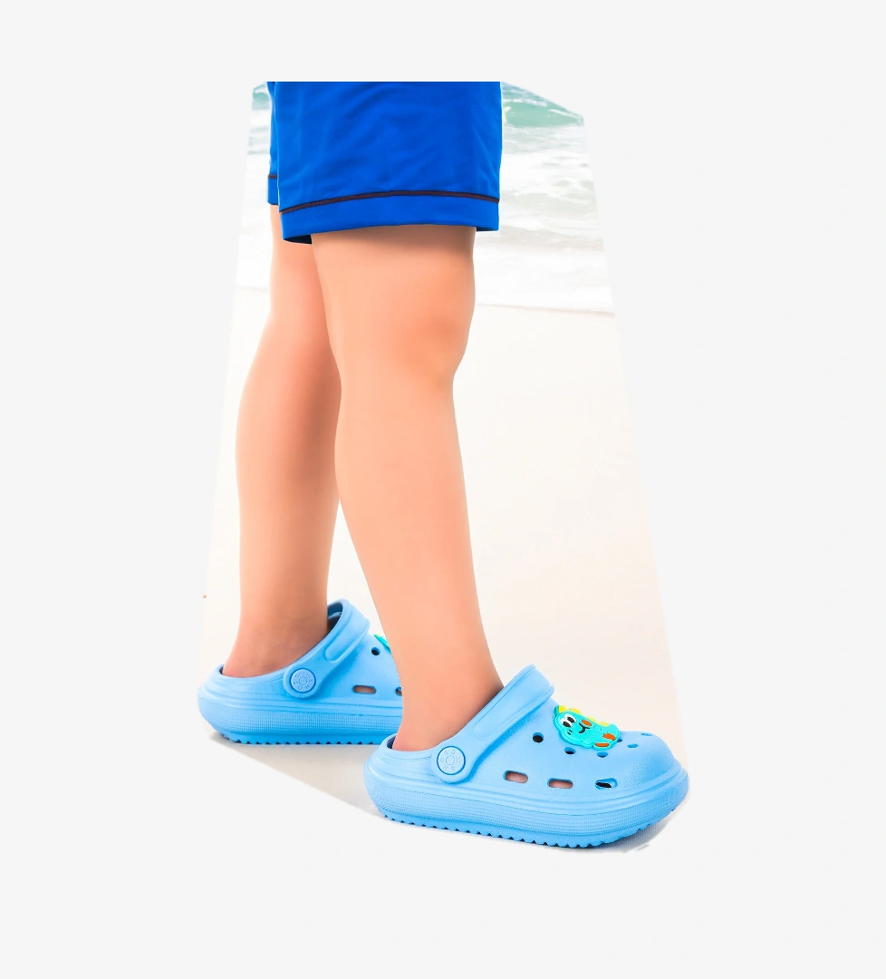 Kiko Kids Kiko Kids Bester Eva Plaj Havuz Okul Kreş Erkek Çocuk Terlik Mavi Sandalet & Terlik | Flo Mavi - 1. görsel