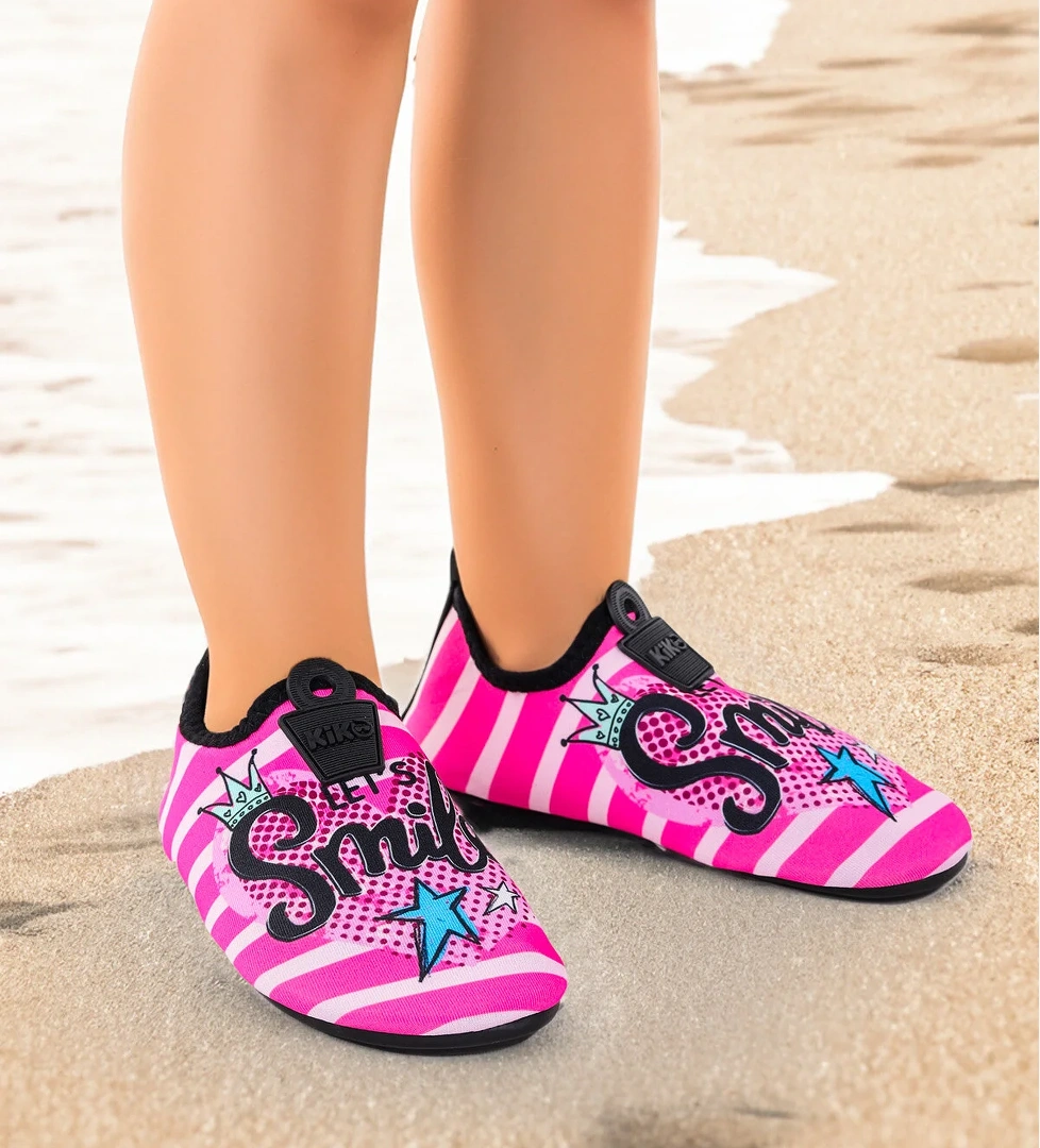 Kiko Kids Smile Havuz Plaj Kız Çocuk Deniz Ayakkabısı 7532 Pembe