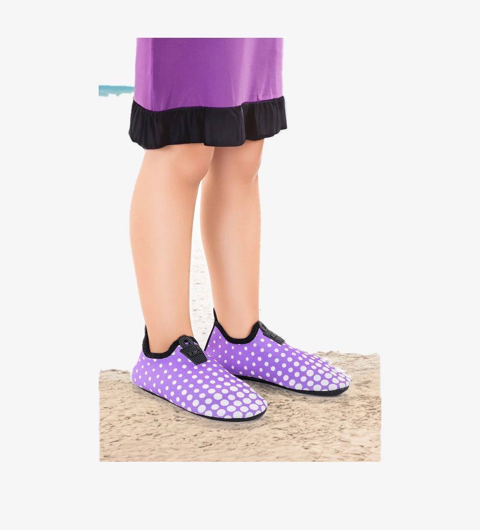 Point Havuz Plaj Kız Çocuk Deniz Ayakkabısı Lila - Beyaz