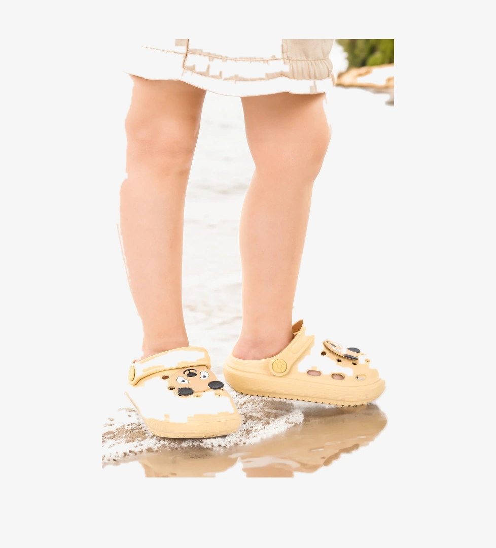 Bester Eva Plaj Havuz Okul Kreş Kız Çocuk Terlik Bej