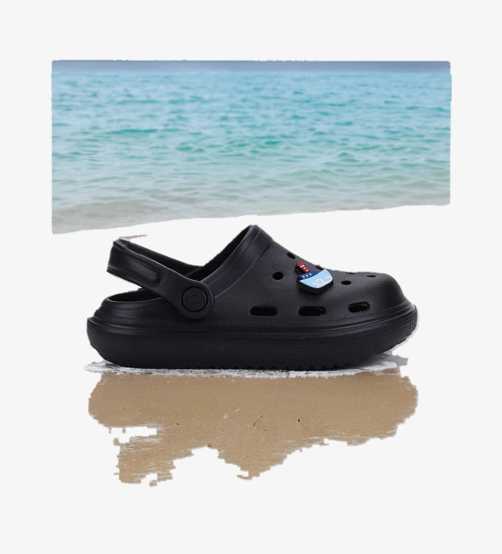 Bester Eva Plaj Havuz Okul Kreş Kız Çocuk Terlik Siyah