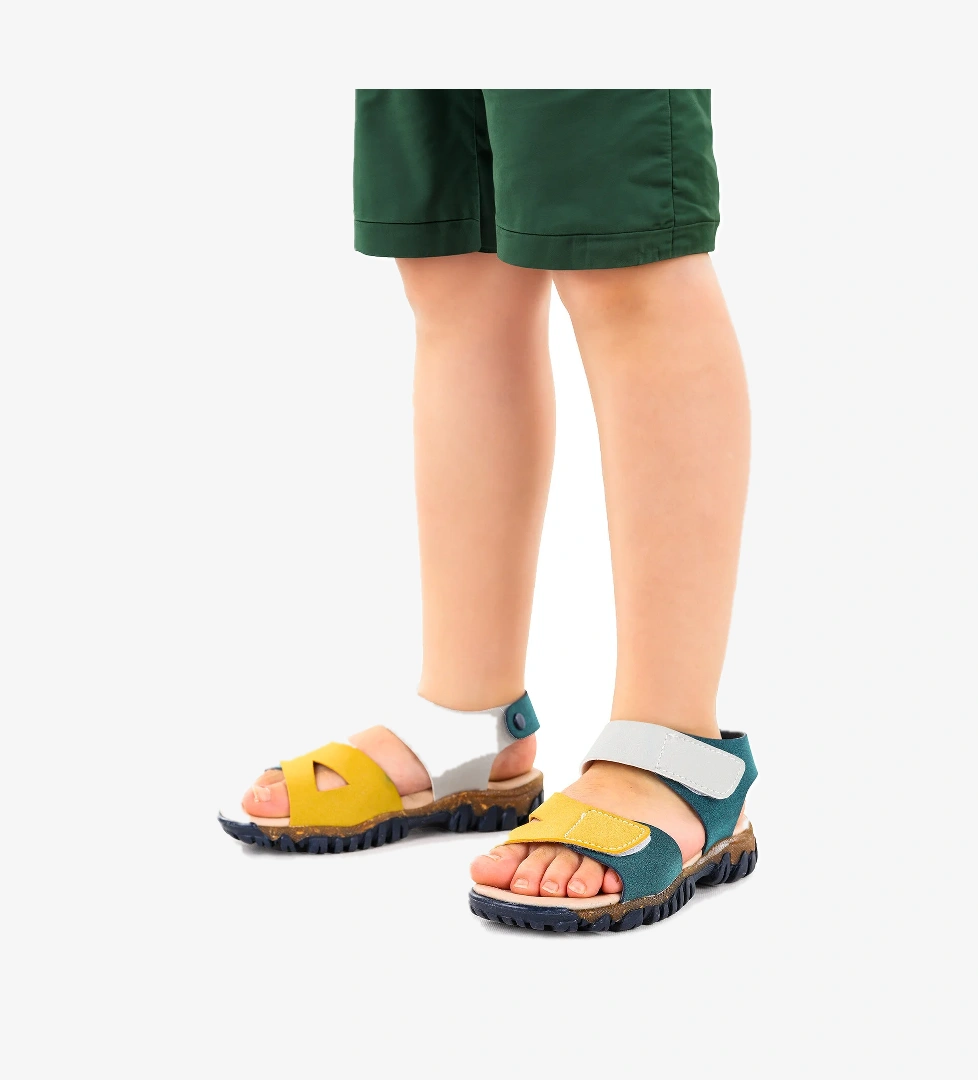 Erkek Çocuk Sandalet Arz 2362 Petrol - Sarı
