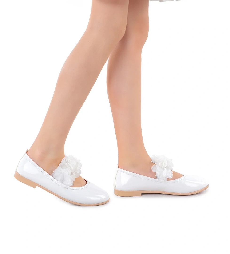 Kiko Kids Flovers Rugan Kız Çocuk Babet Ayakkabı model görseli