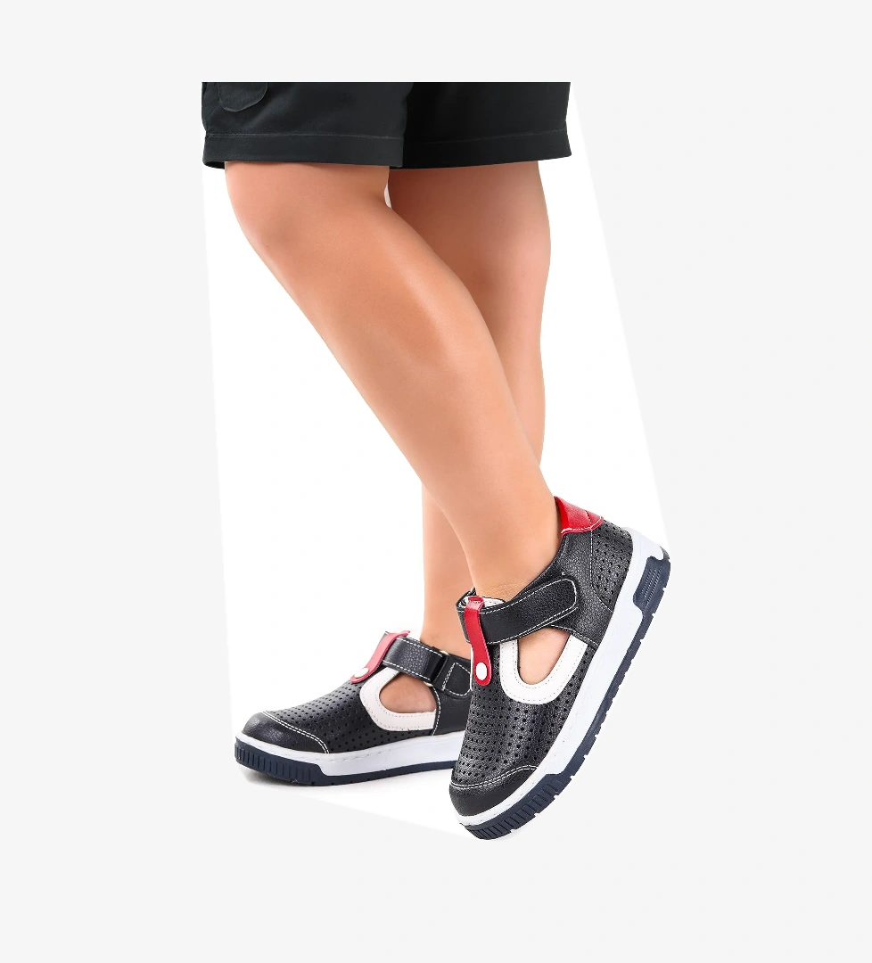 Erkek Çocuk Günlük Ayakkabı Arz 2319 Lacivert - Kırmızı - Görsel 1