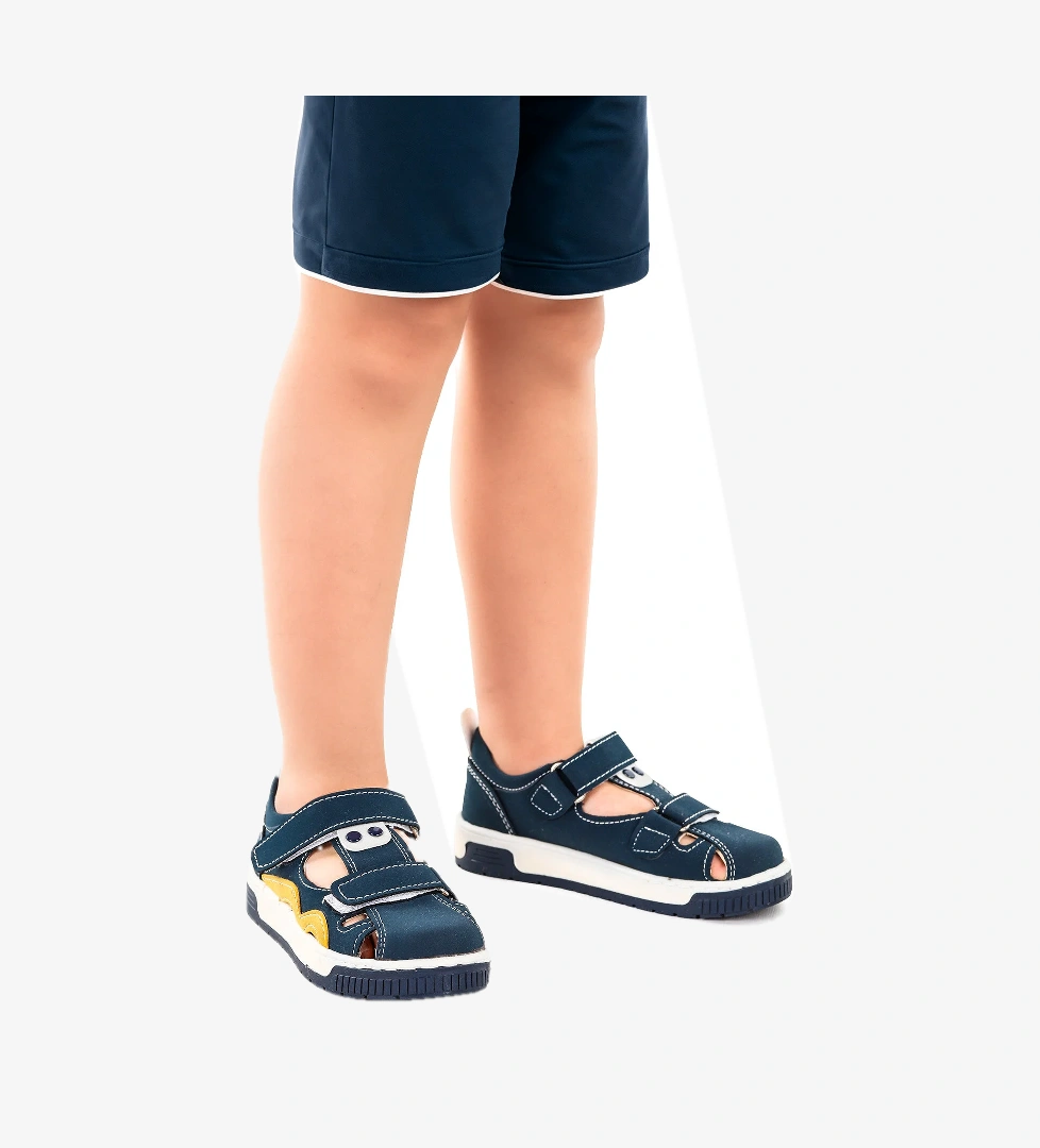 Erkek Çocuk Günlük Ayakkabı Arz 2321 Petrol - Sarı