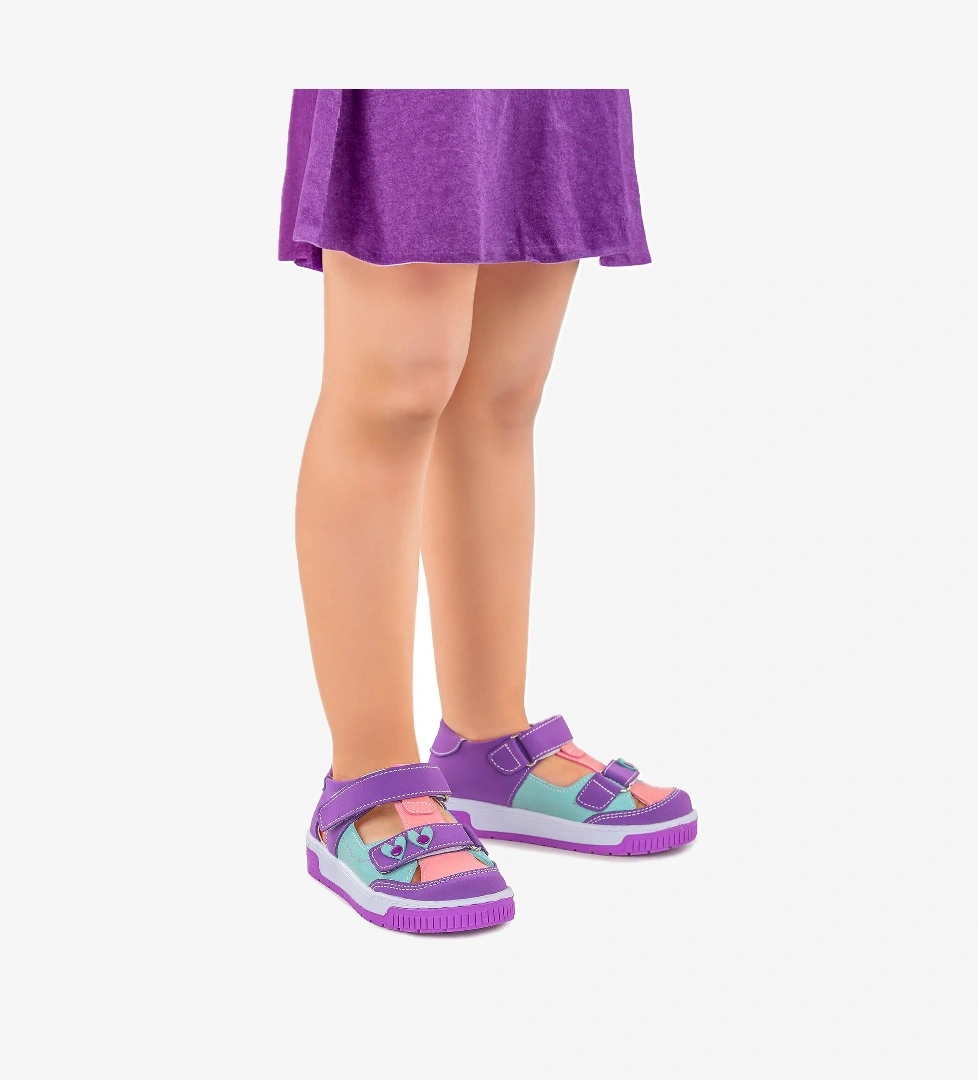 Kız Çocuk Günlük Ayakkabı Arz 2327 Lila - Somon