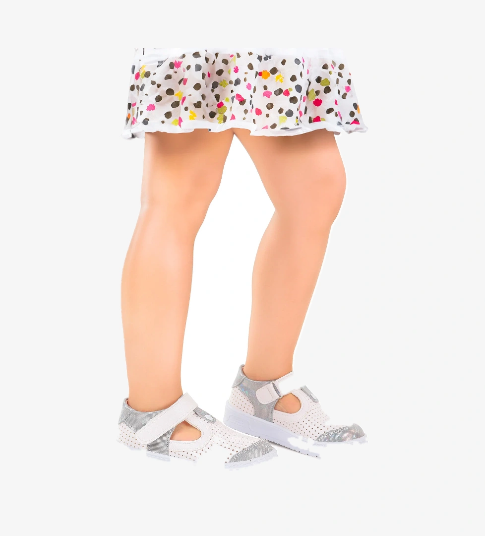 Kız Çocuk Günlük Ayakkabı Arz 2324 Beyaz - Gümüş