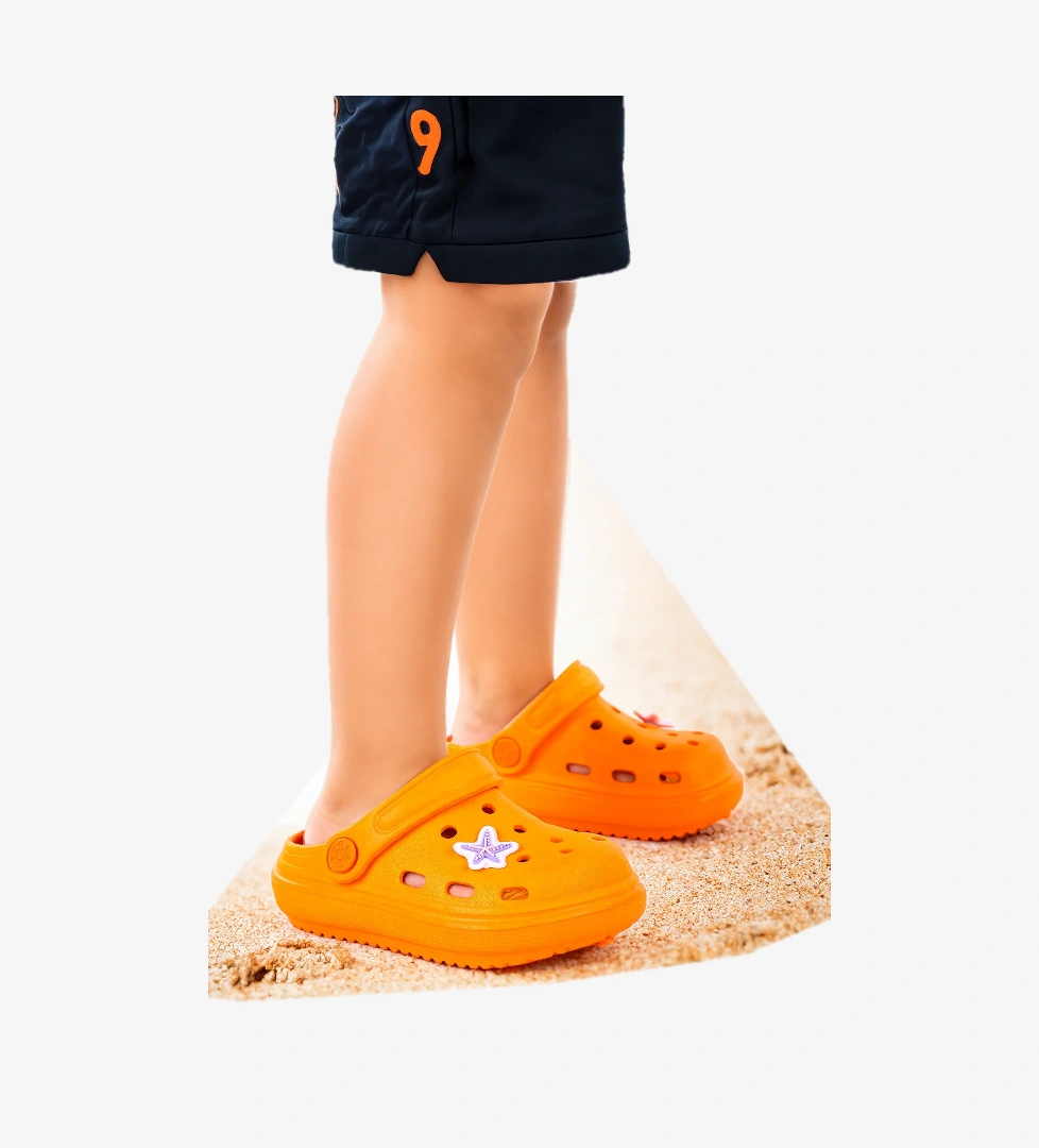 Bester Eva Plaj Havuz Okul Kreş Erkek Çocuk Terlik Turuncu