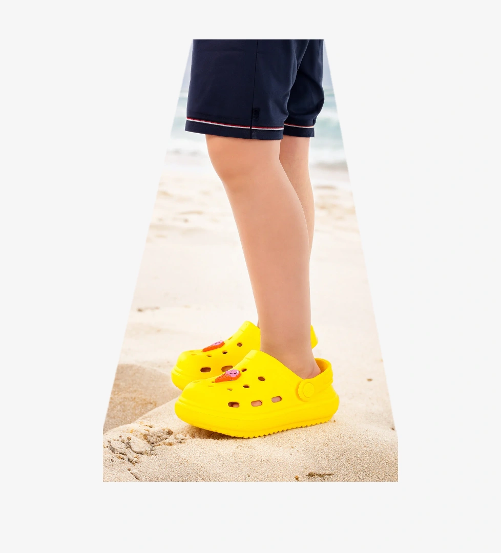 Bester Eva Plaj Havuz Okul Kreş Erkek Çocuk Terlik Sarı