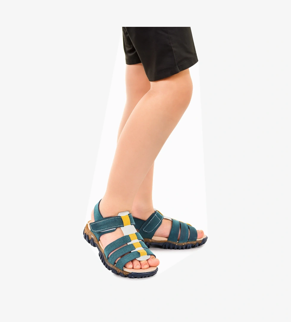 Erkek Çocuk Sandalet Arz 2358 Petrol - Sarı
