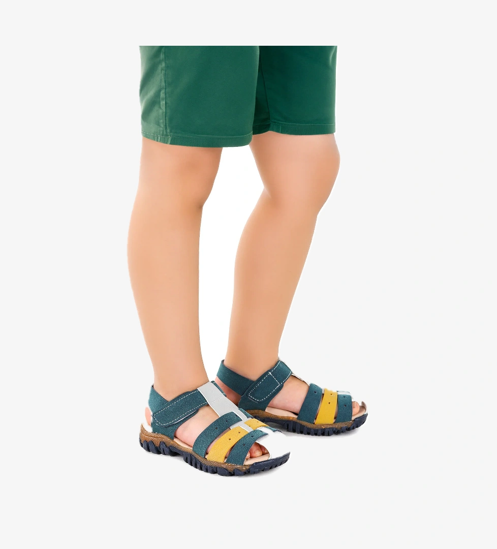 Erkek Çocuk Sandalet Arz 2356 Petrol - Sarı