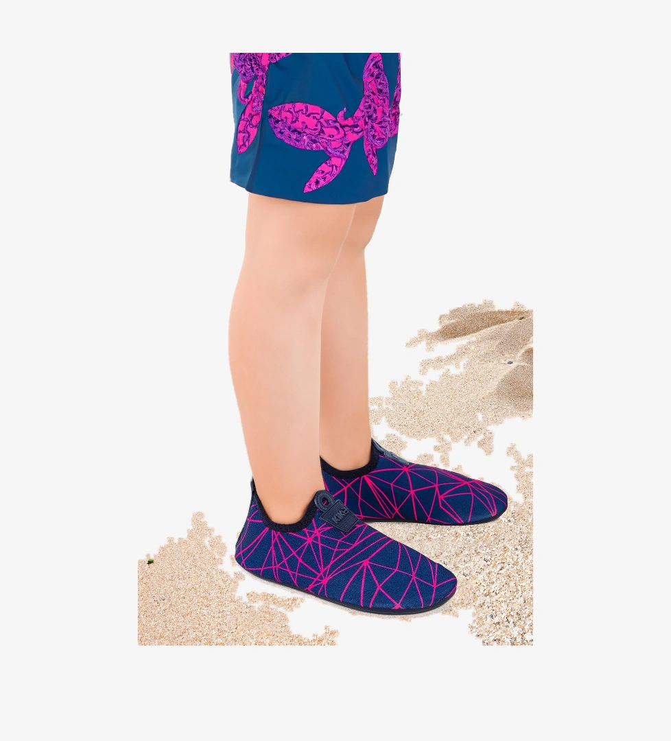 Prizma Havuz Plaj Kız Çocuk Deniz Ayakkabısı 7515 Lacivert - Fuşya - Görsel 1
