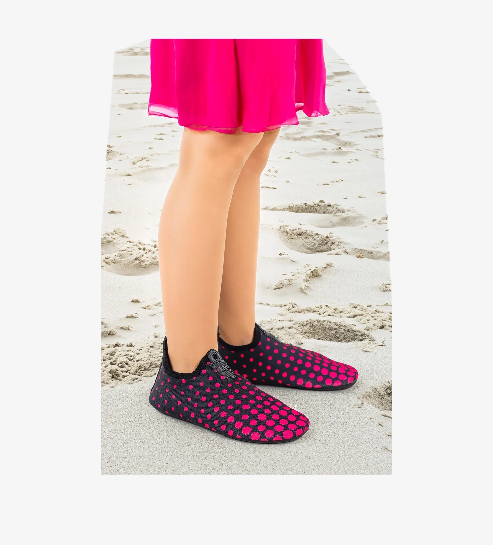 Point Havuz Plaj Kız Çocuk Deniz Ayakkabısı 7514 Siyah - Fuşya - Görsel 1