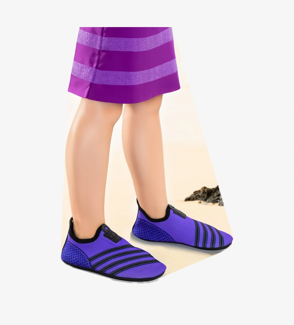 Enigma Havuz Plaj Kız Çocuk Deniz Ayakkabısı 7501 Mor - Siyah