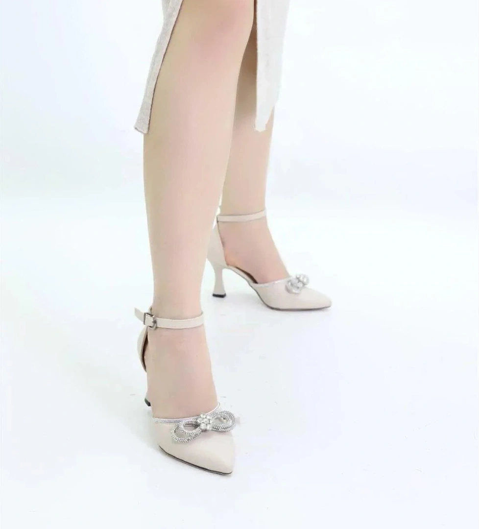 24-01 Cilt Ayışığı 7Cm Topuklu Kadın Ayakkabı - Görsel 1