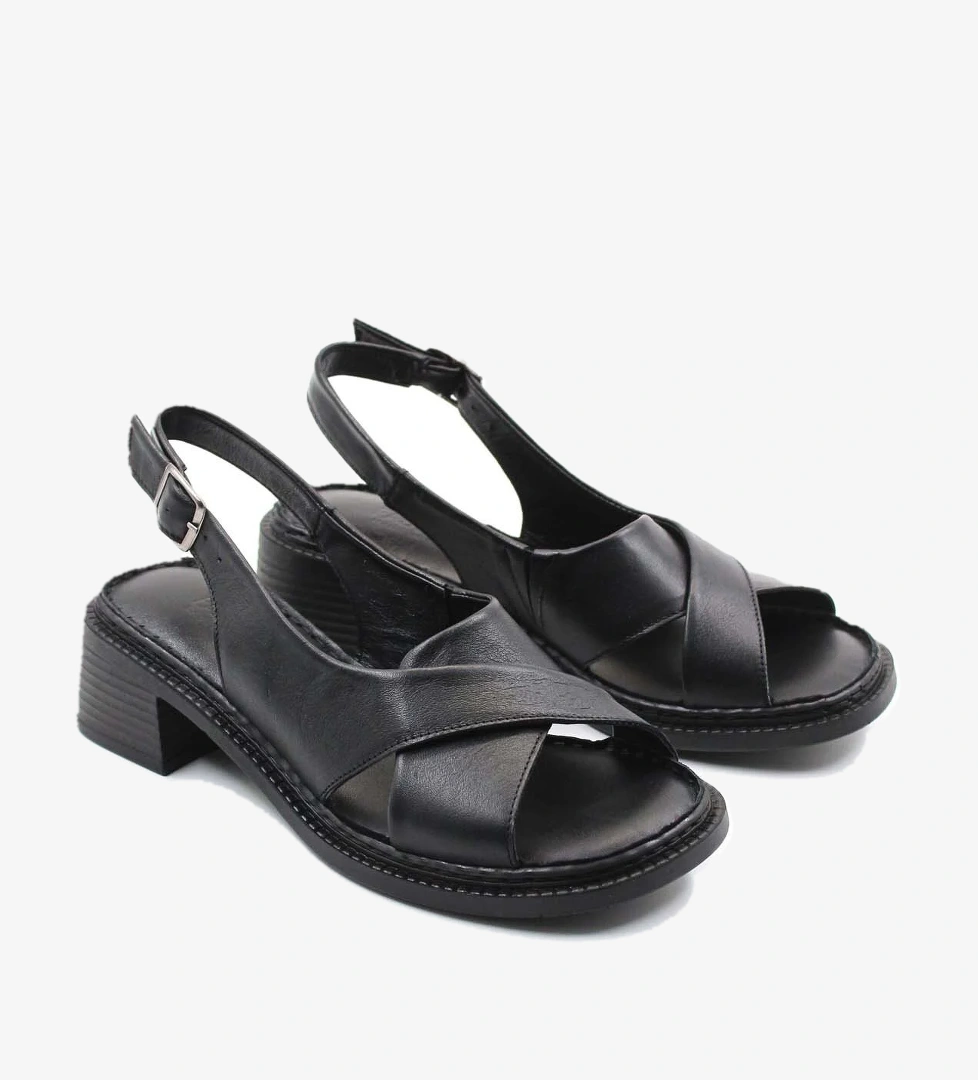 Hakiki Deri Kadın Klasik Sandalet 621ZA916 - Görsel 1