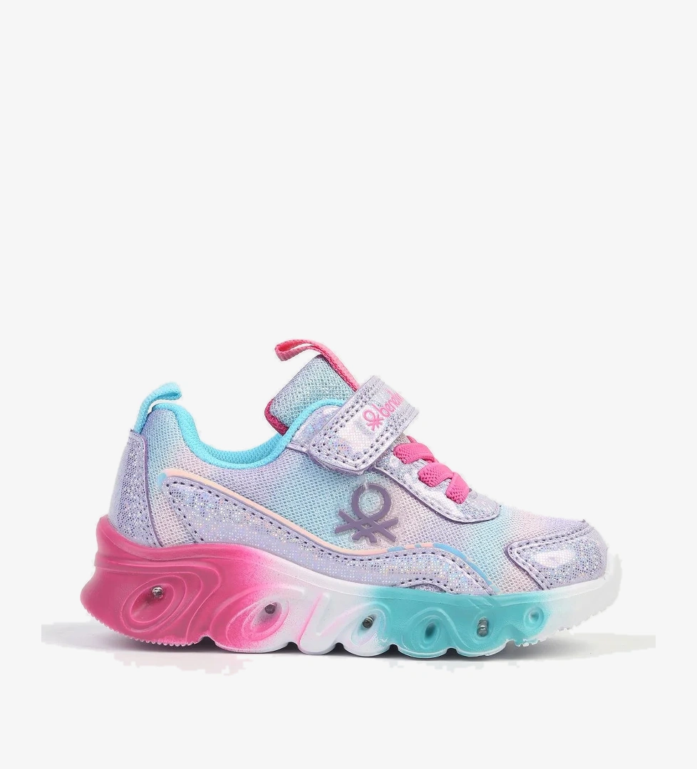Benetton ® İthal Pembe Lila Işıklı Çocuk Spor Ayakkabı Bni-10136 model görseli