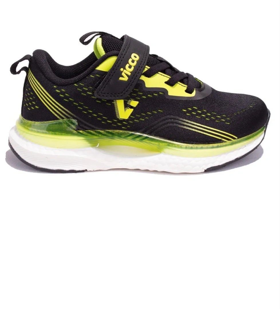 Vicco Nebula 346F24Y113 Siyah Yeşil Ortopedik Erkek Çocuk Spor Ayakkabı model görseli