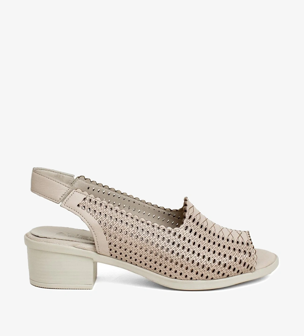 Elit Sis30027 Kadın Klasik Topuklu Ayakkabı Bej - Görsel 1