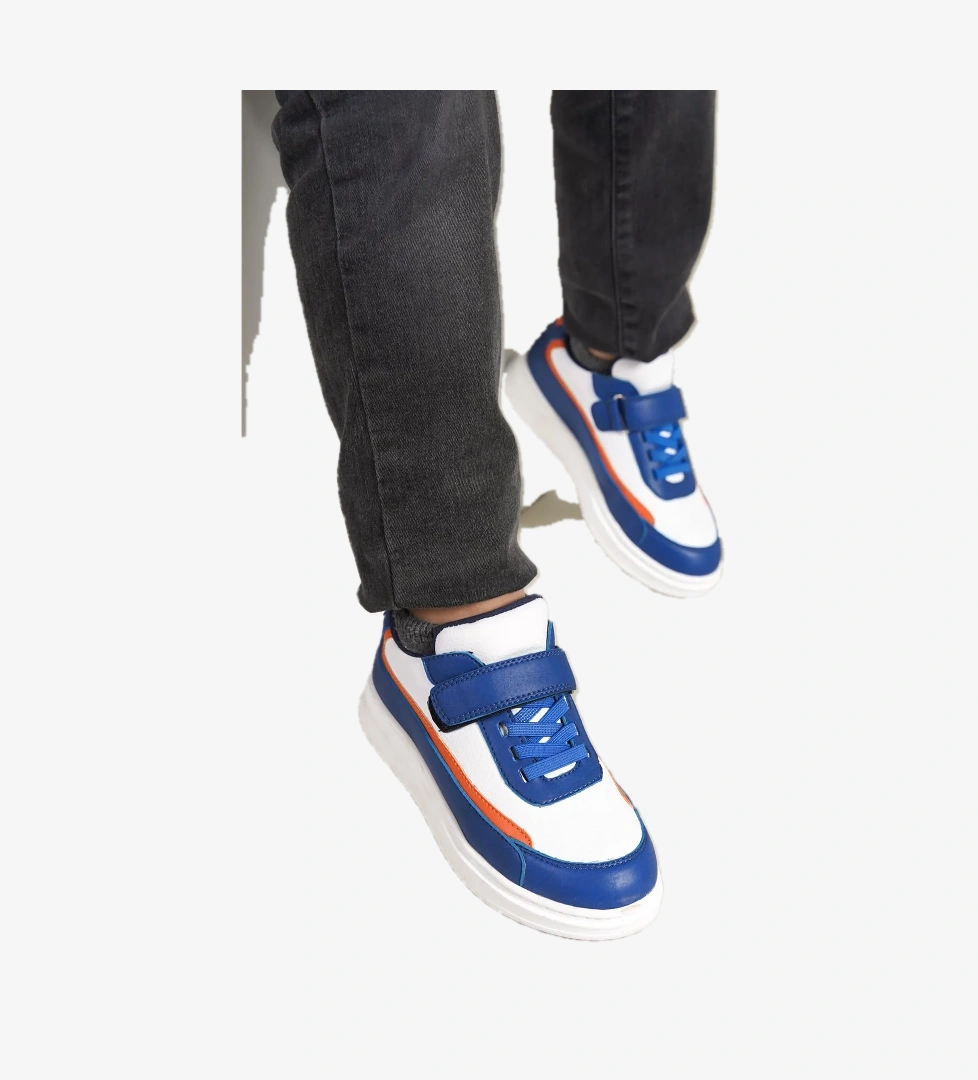 Chekich 1015 Star-X Çocuk Ayakkabı Mavi Beyaz Turuncu model görseli