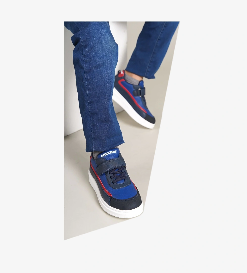 1015 Star-X Çocuk Ayakkabı Lacivert Mavi Kırmızı - Görsel 1