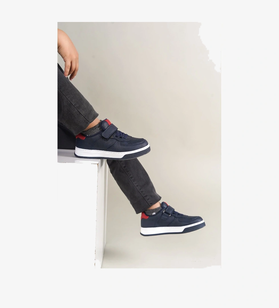 1009 Prime Çocuk Ayakkabı Lacivert Kırmızı - Görsel 1