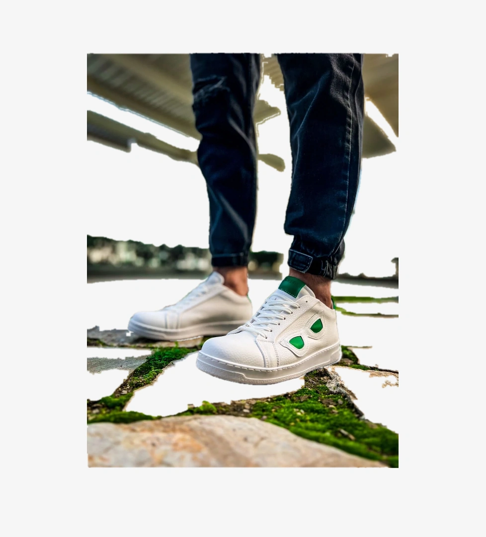 Chekich CH151 GBT Glasses Erkek Ayakkabı BEYAZ/YEŞİL model görseli