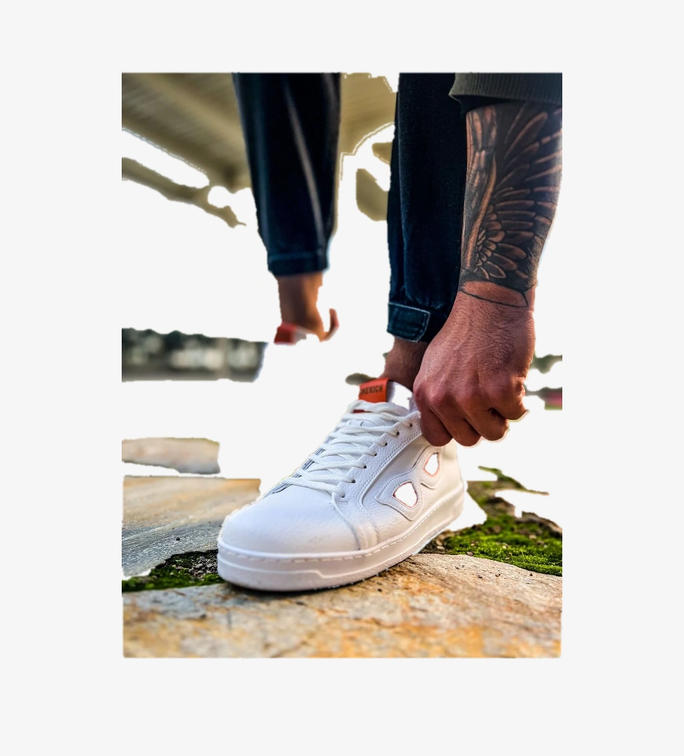 CH151 GBT Glasses Erkek Ayakkabı BEYAZ - TURUNCU - Görsel 1