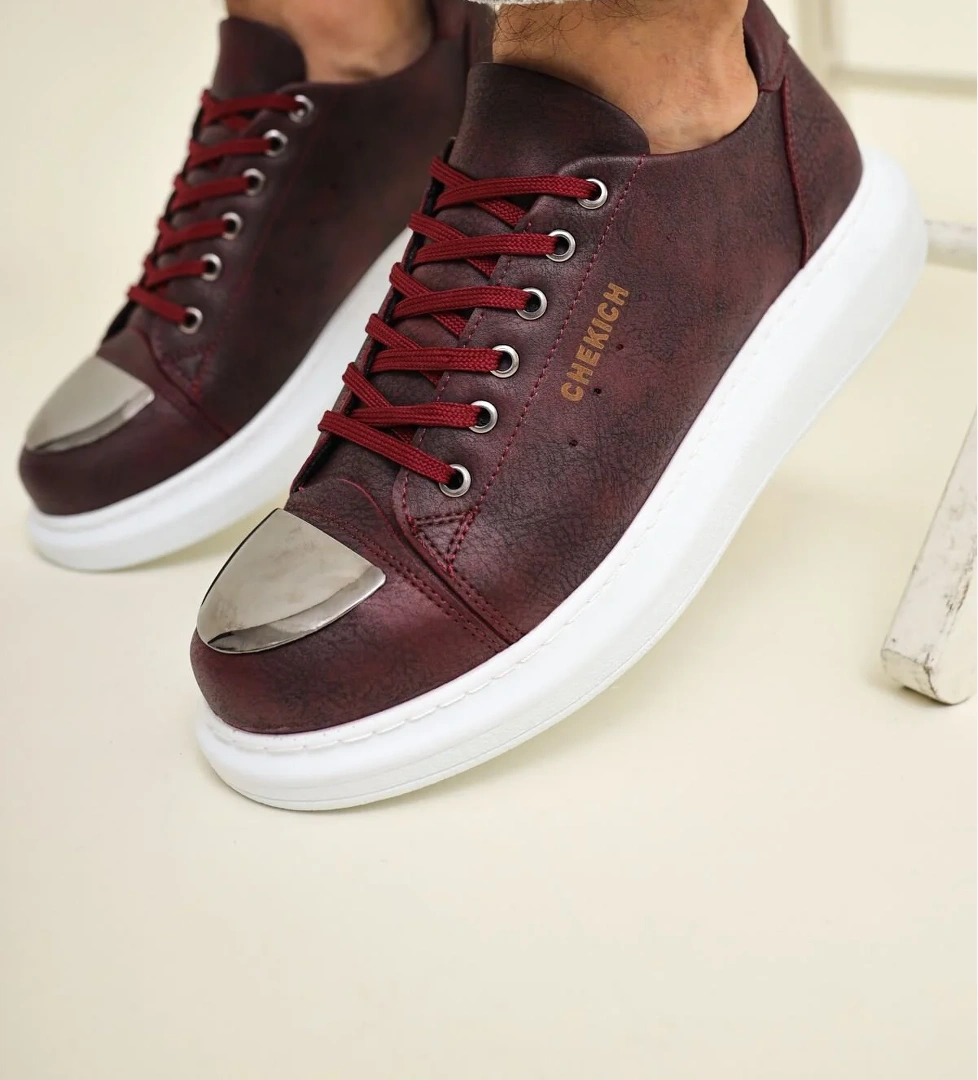 Chekich CH175 CBT Mirror Erkek Ayakkabı BORDO model görseli