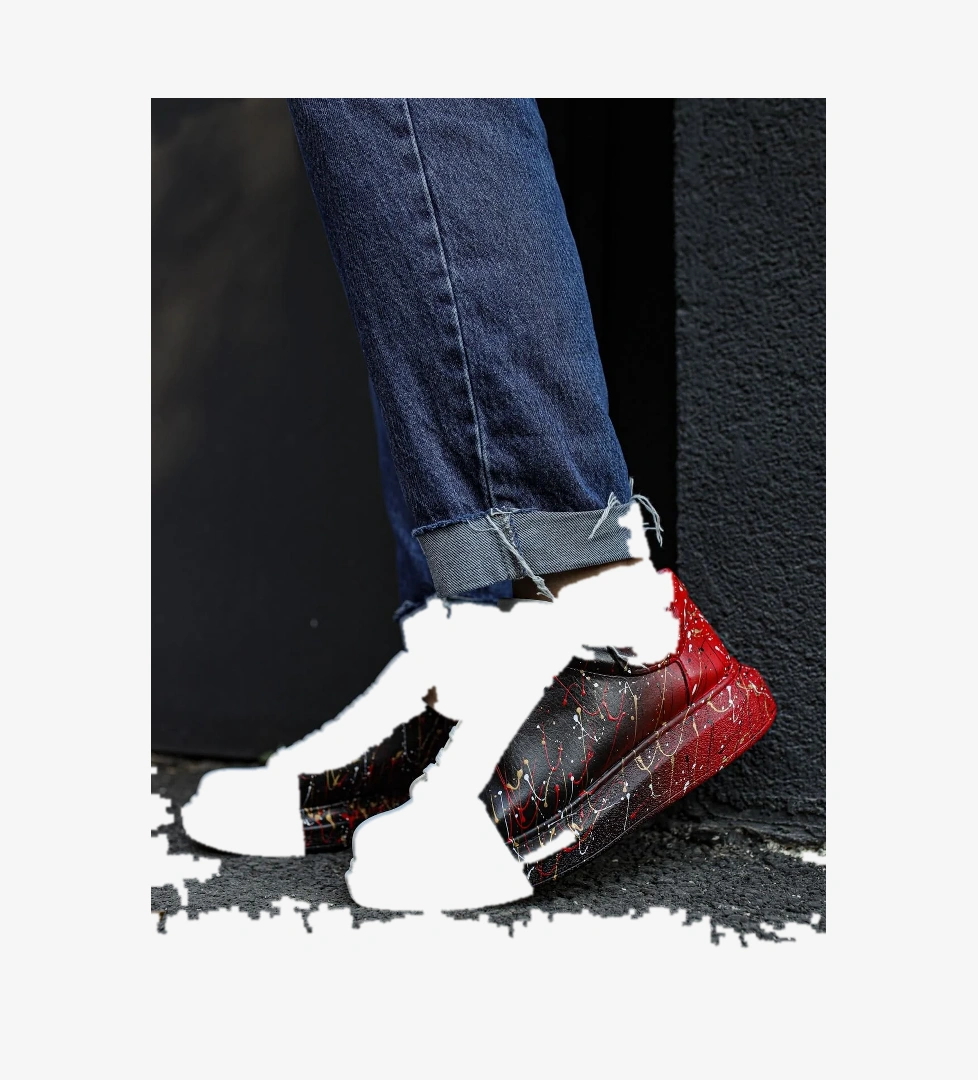 Chekich CH254 CBT Pittura Erkek Ayakkabı 415 SIYAH / KIRMIZI PÜSKÜRTME model görseli