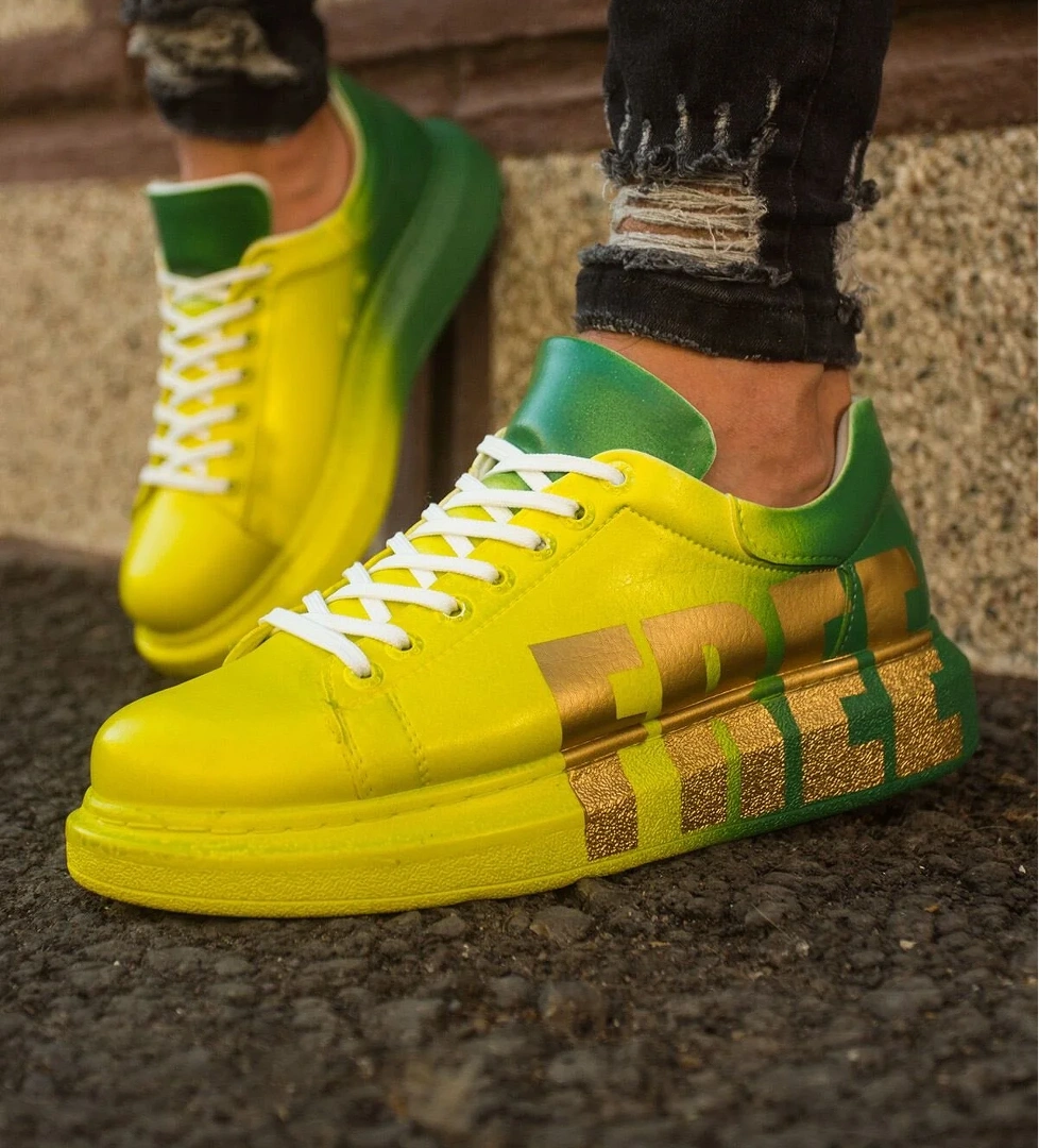 CH254 CBT Pittura Erkek Ayakkabı 432 SARI / YESIL FREE - Görsel 1