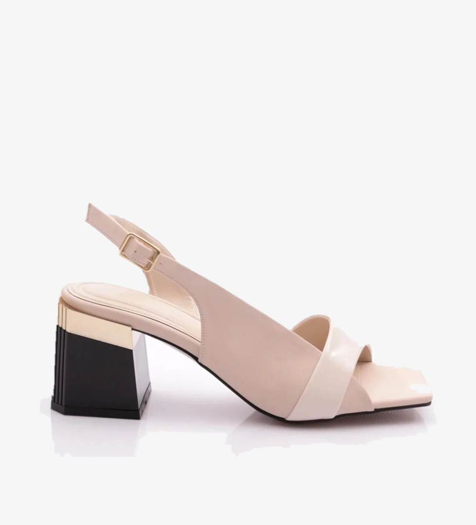 Dgn 401 Kadin Şeritli Bilekten Bağlama Topuklu Ayakkabi model görseli