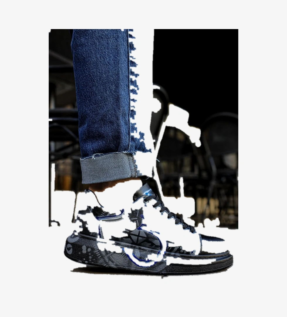 Chekich CH254 CST Pittura Erkek Ayakkabı 480 MAVI / BEYAZ GRAFITI model görseli